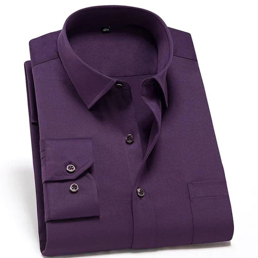 Camicia da Uomo Comoda Stretch Anti-Piega Vestibilità Modern Fit