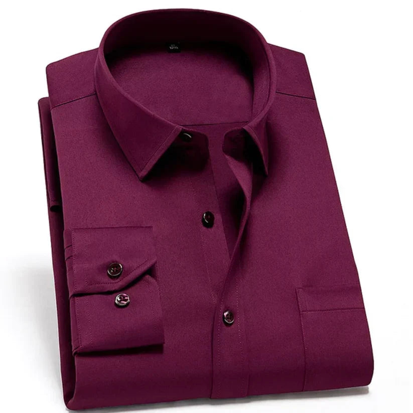 Camicia da Uomo Comoda Stretch Anti-Piega Vestibilità Modern Fit