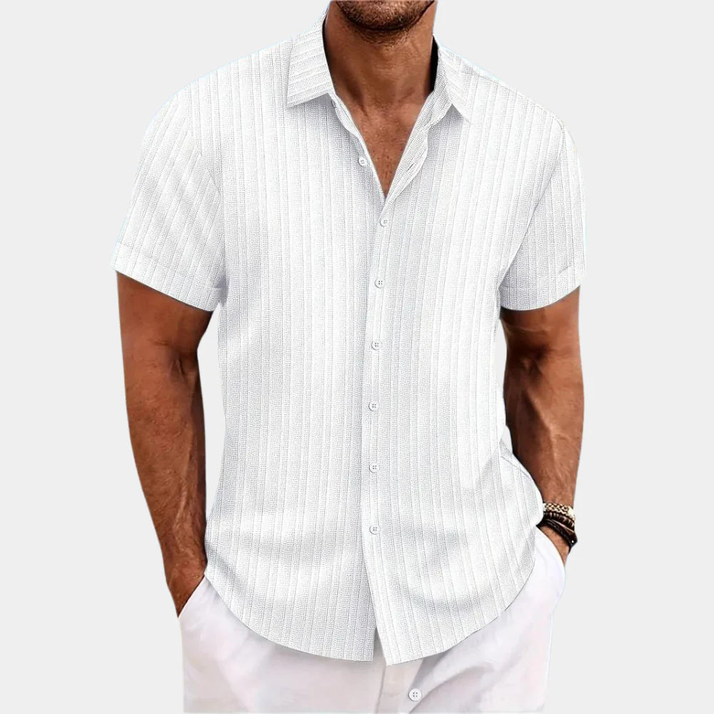 Camicia da uomo traspirante e strutturata con bottoni