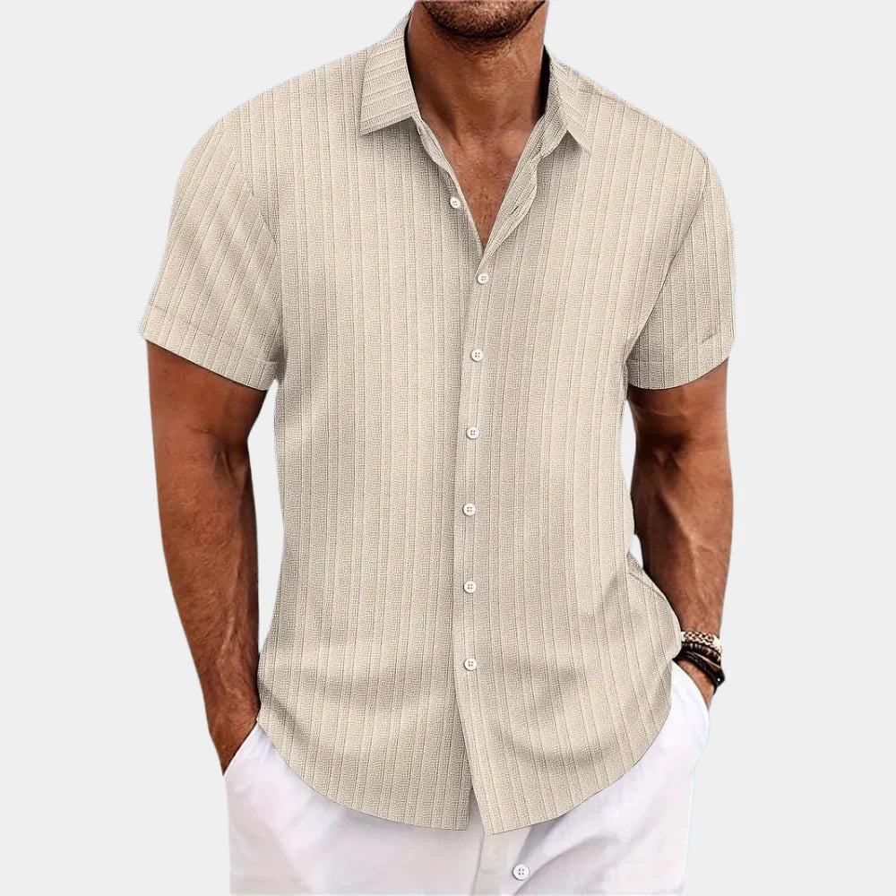 Camicia da uomo traspirante e strutturata con bottoni