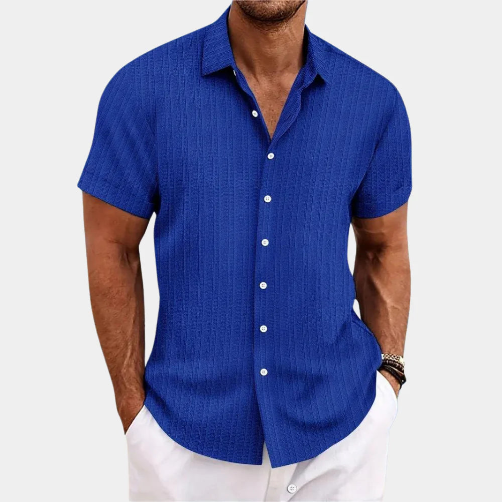 Camicia da uomo traspirante e strutturata con bottoni