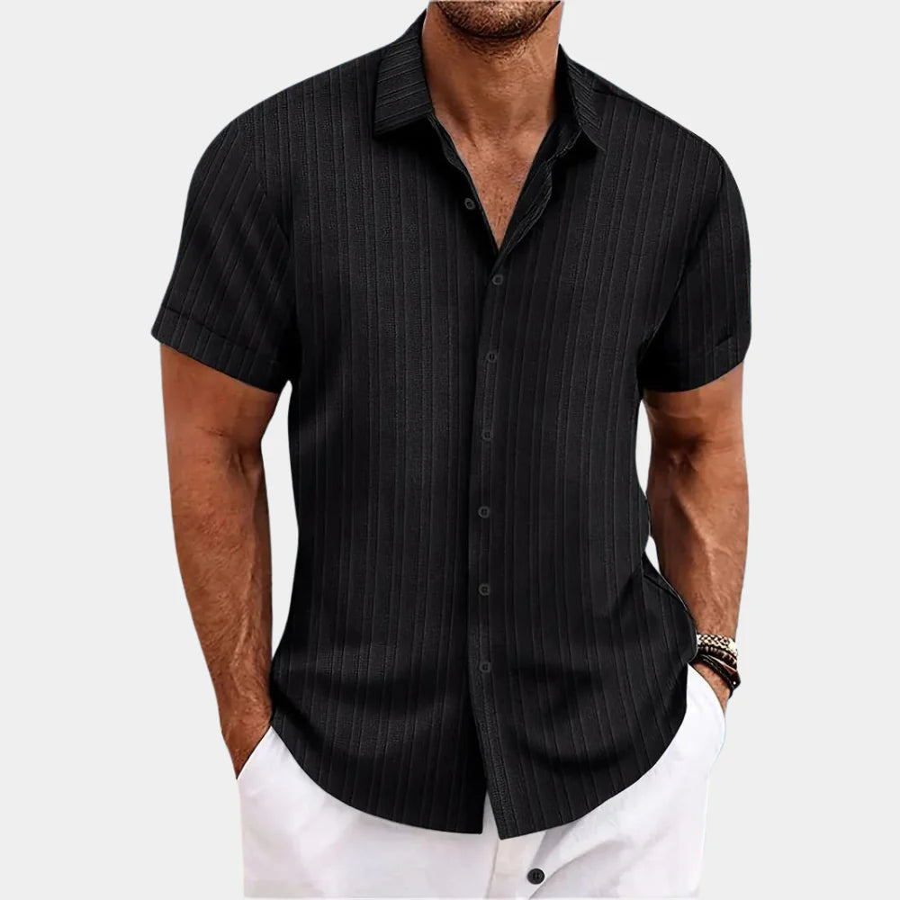 Camicia da uomo traspirante e strutturata con bottoni