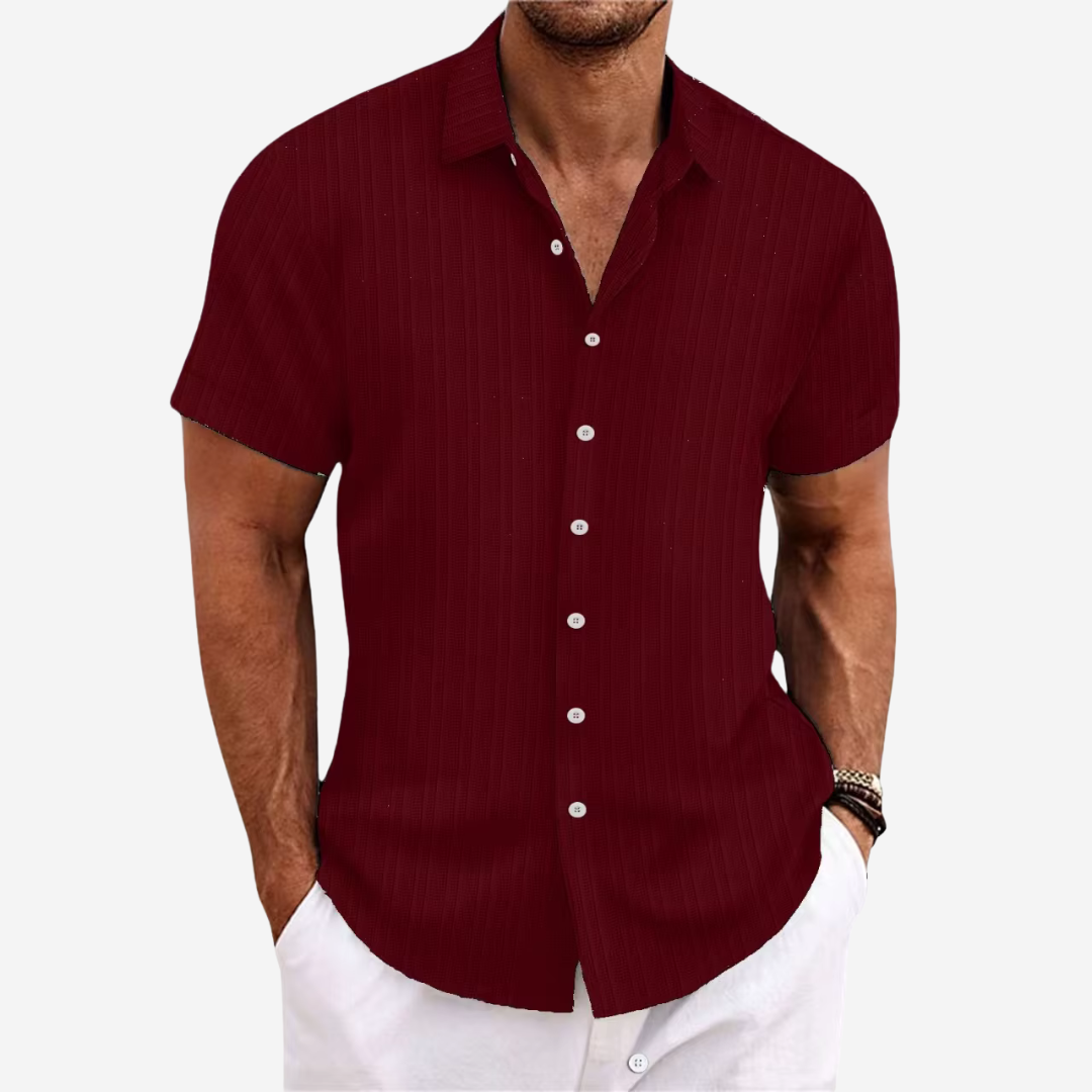 Camicia da uomo traspirante e strutturata con bottoni
