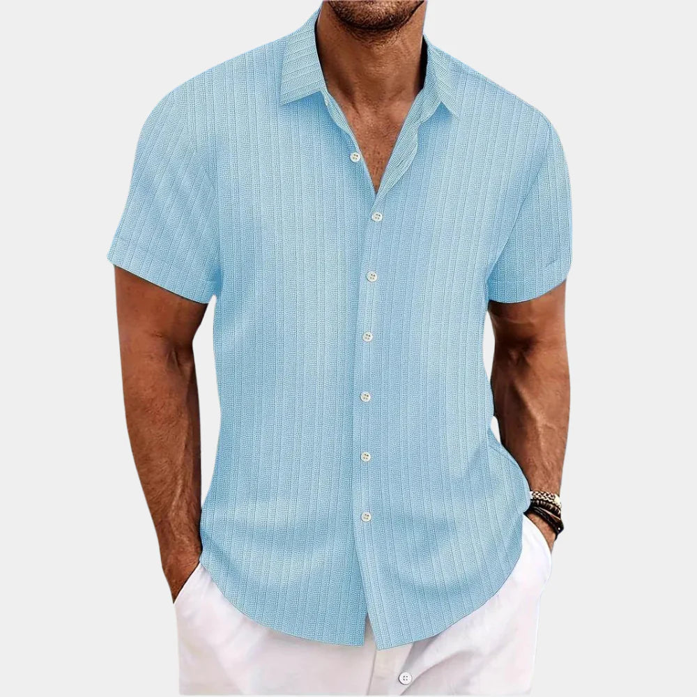Camicia da uomo traspirante e strutturata con bottoni