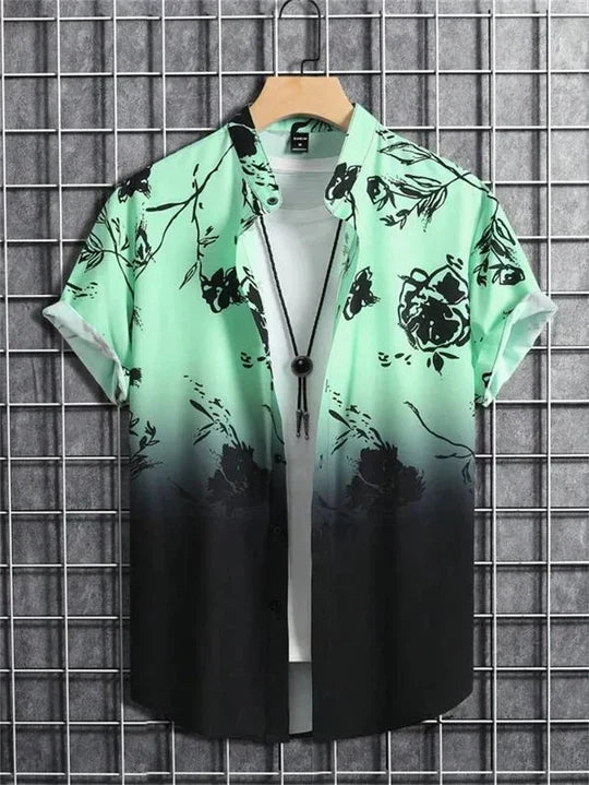 Camicia hawaiana con dinamica fantasia floreale 3D per giornate di relax