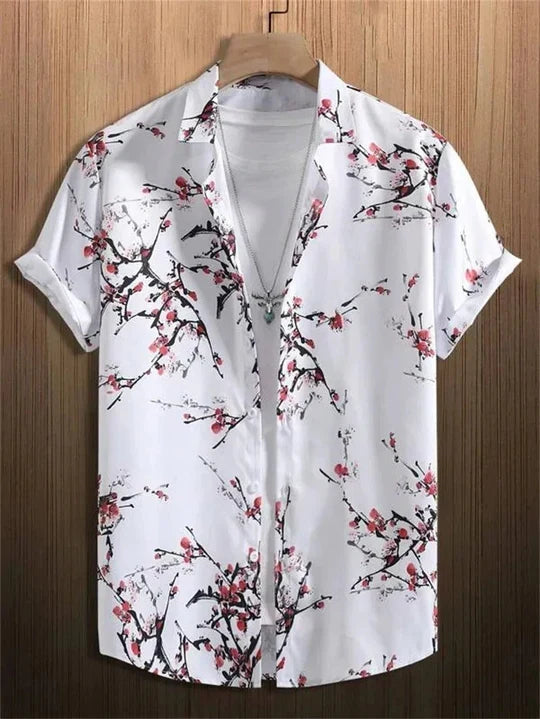Camicia hawaiana con dinamica fantasia floreale 3D per giornate di relax