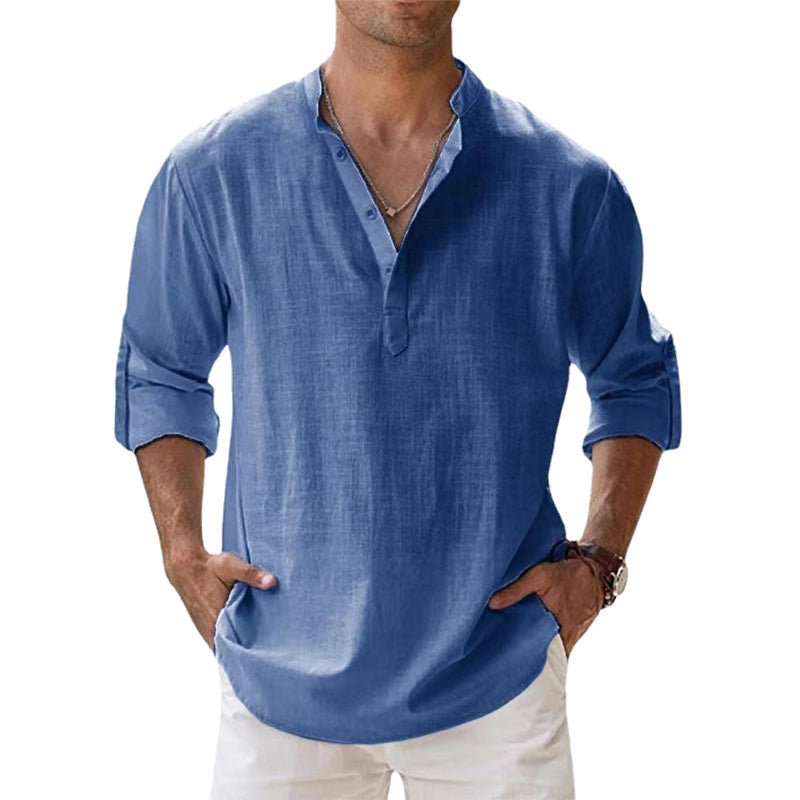 Camicia Henley da Uomo - Camicia Estiva Leggera per il Massimo Comfort