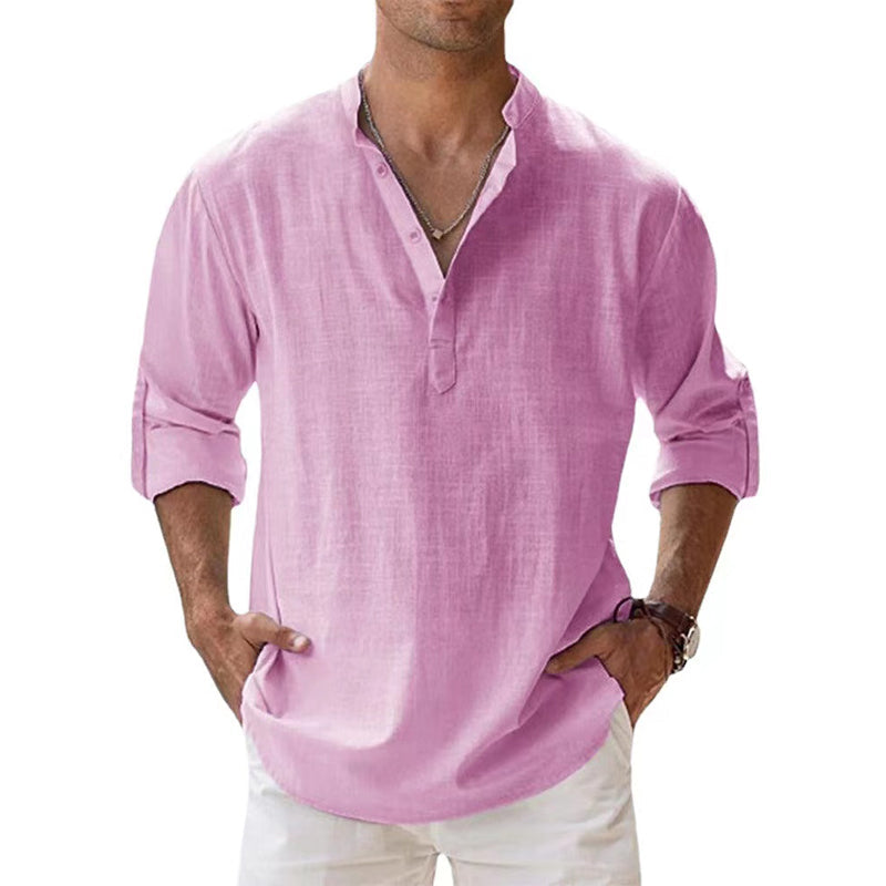 Camicia Henley da Uomo - Camicia Estiva Leggera per il Massimo Comfort