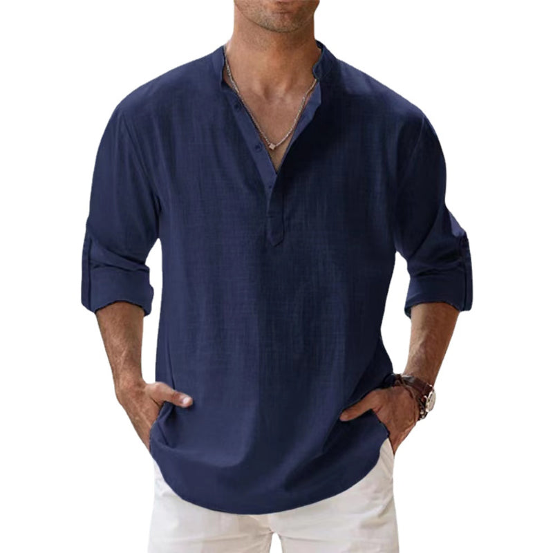 Camicia Henley da Uomo - Camicia Estiva Leggera per il Massimo Comfort