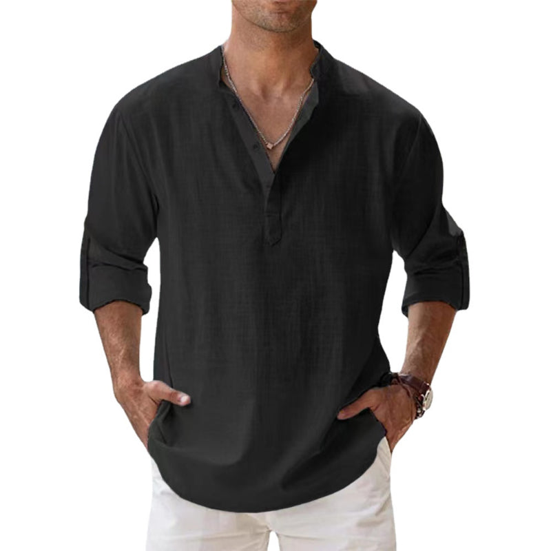 Camicia Henley da Uomo - Camicia Estiva Leggera per il Massimo Comfort
