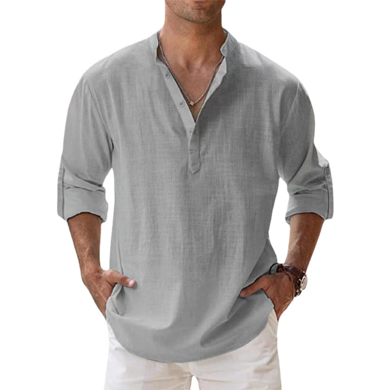 Camicia Henley da Uomo - Camicia Estiva Leggera per il Massimo Comfort