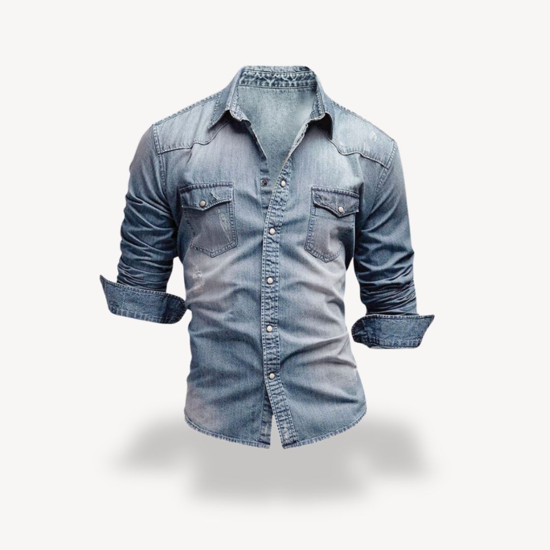 Camicia western classica con bottoni a pressione