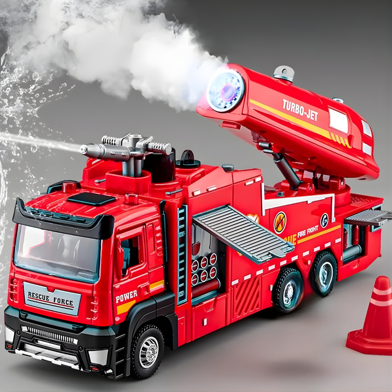 Camion dei Pompieri Giocattolo Realistico per Bambini con Luci e Suoni
