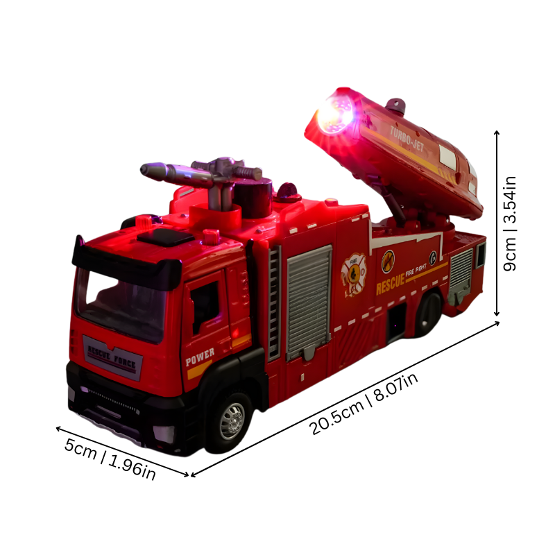 Camion dei Pompieri Giocattolo Realistico per Bambini con Luci e Suoni
