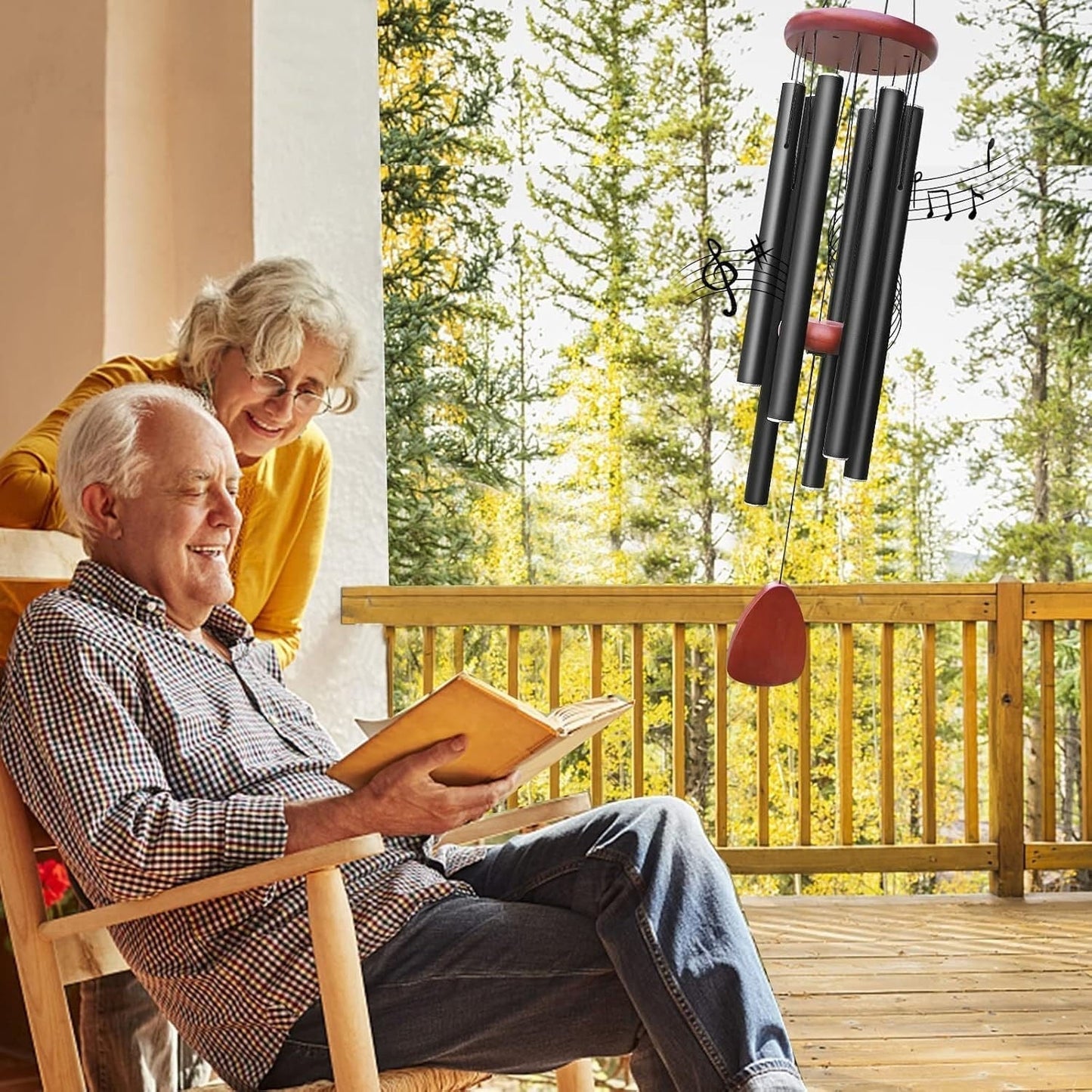Campanelli eolici in alluminio con tono profondo per il relax