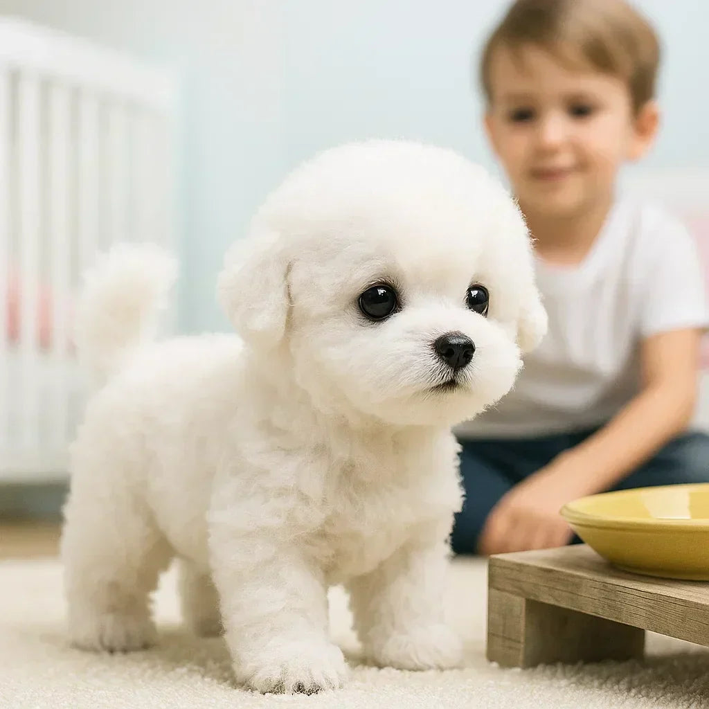 Cane di peluche interattivo realistico | Giocattolo morbido e animato per bambini e adulti