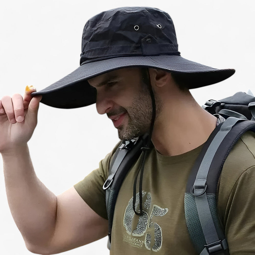 Cappello da Esterno a Tesa Larga con Protezione UV
