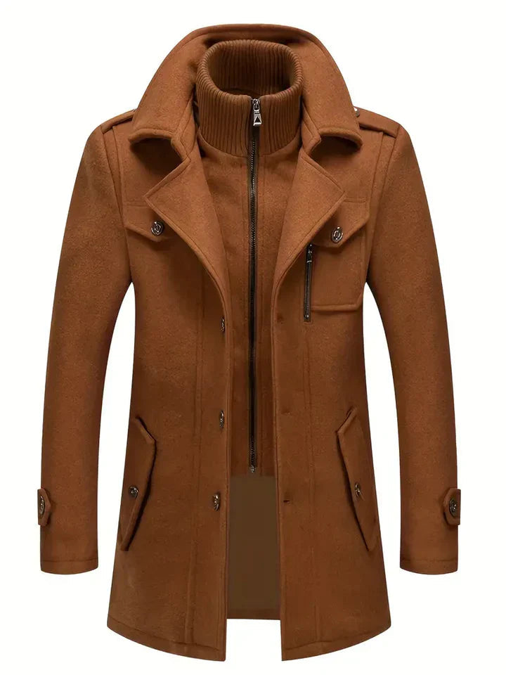Cappotto Corto da Uomo in Stile Militare Doppio Petto