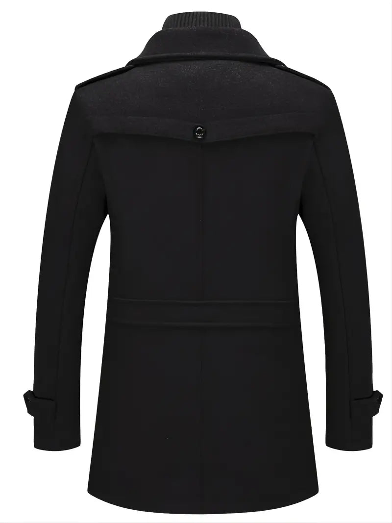 Cappotto Corto da Uomo in Stile Militare Doppio Petto
