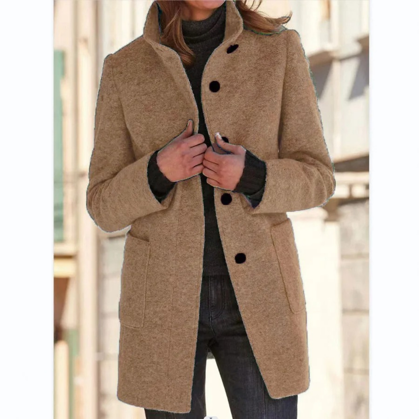 Cappotto da Donna Antivento con Collo Alto