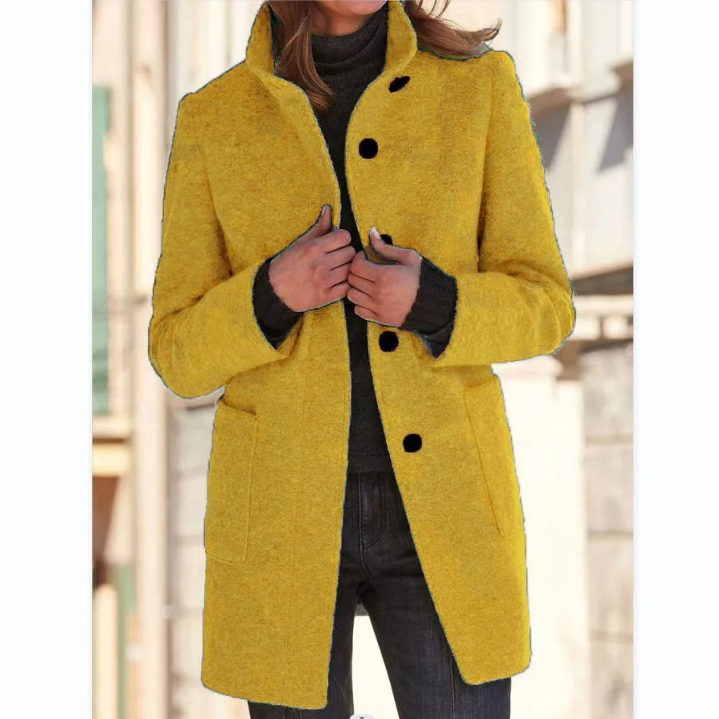 Cappotto da Donna Antivento con Collo Alto