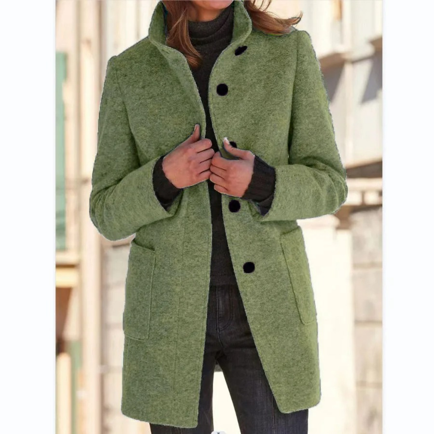 Cappotto da Donna Antivento con Collo Alto