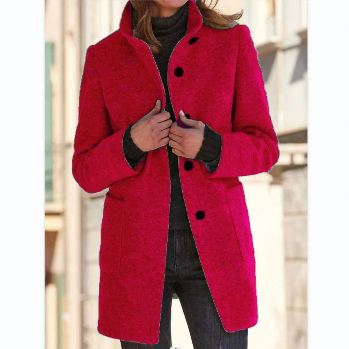 Cappotto da Donna Antivento con Collo Alto