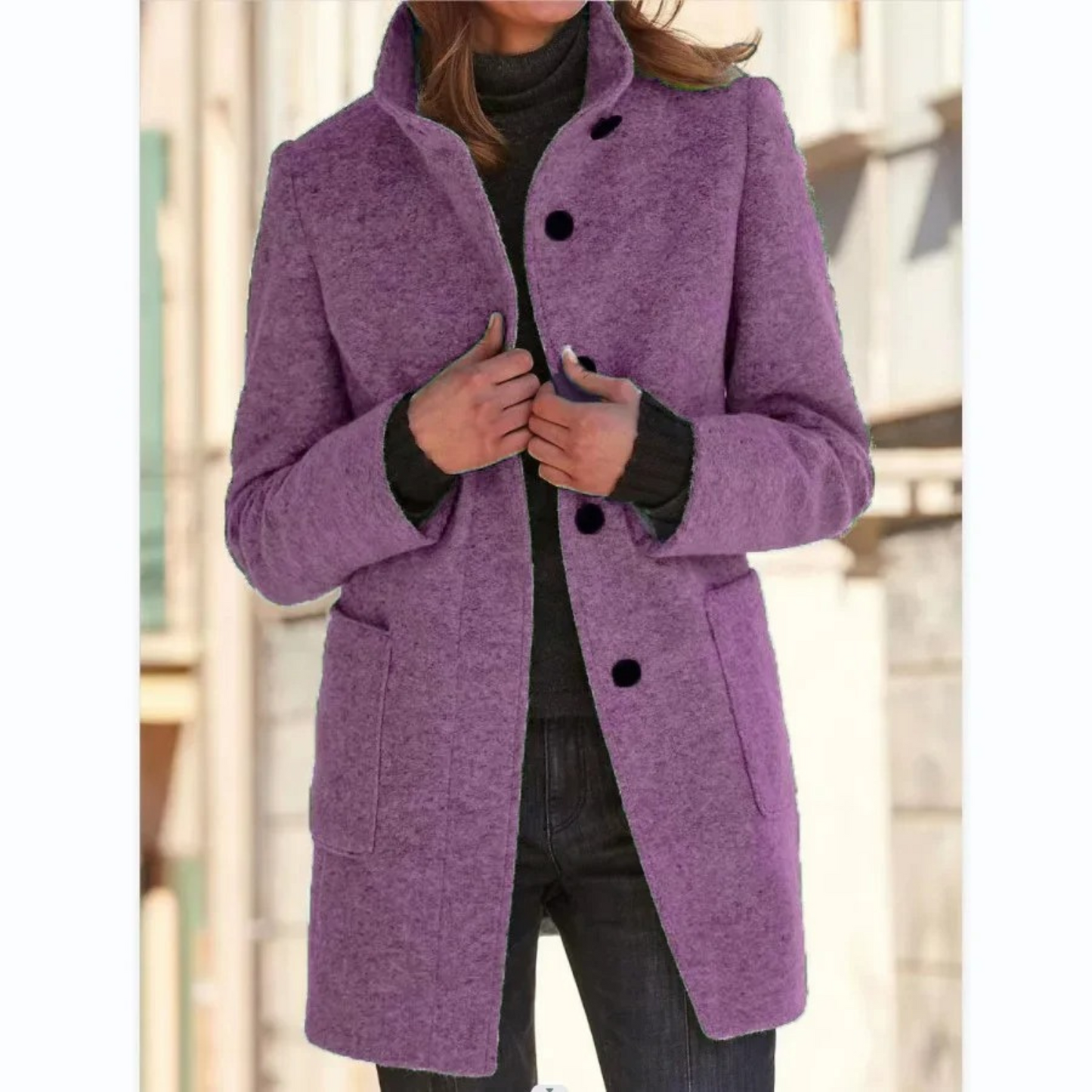 Cappotto da Donna Antivento con Collo Alto