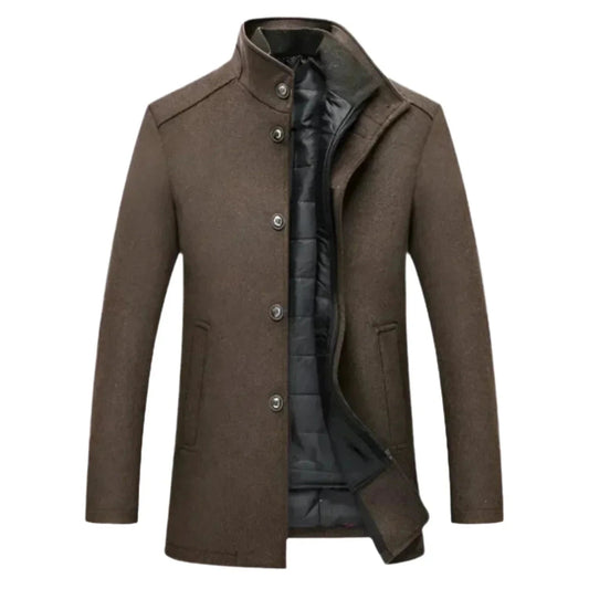 Cappotto da uomo con collo alla coreana