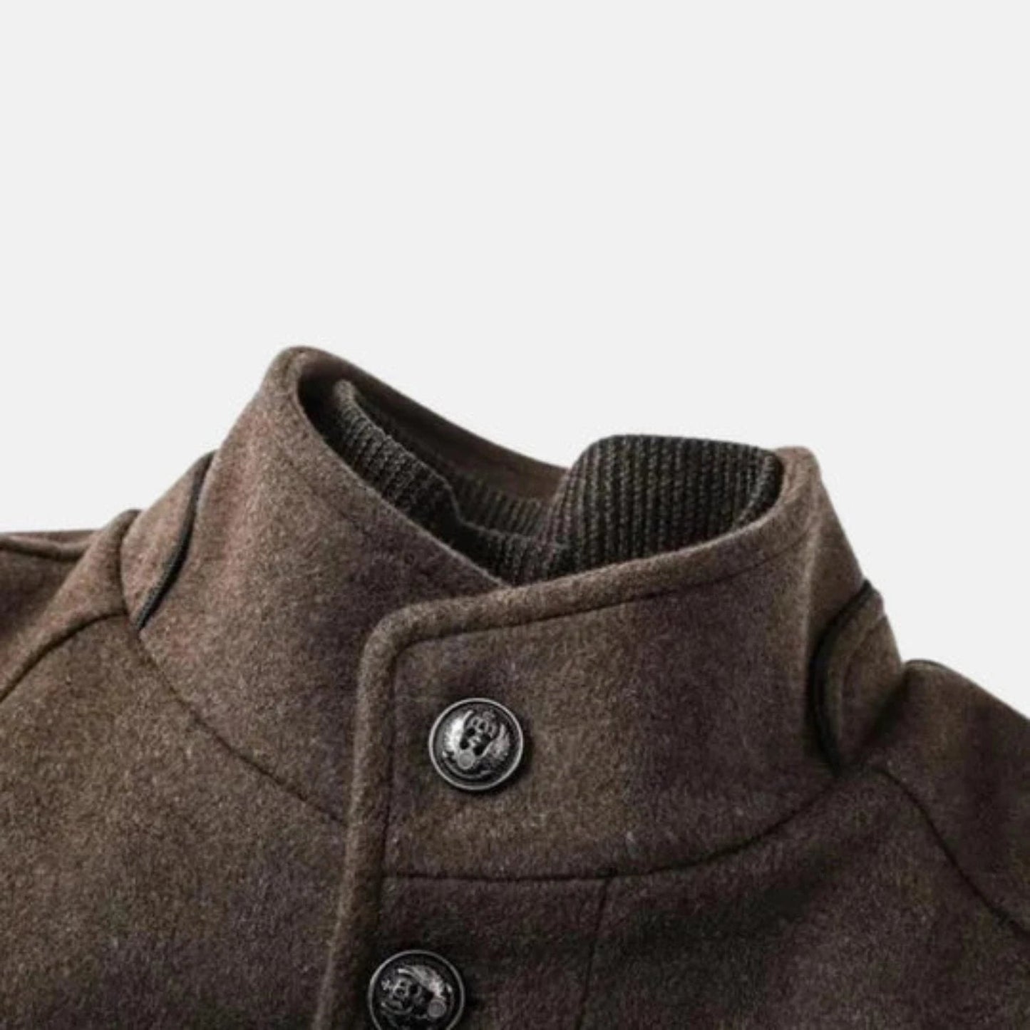 Cappotto da uomo con collo alla coreana
