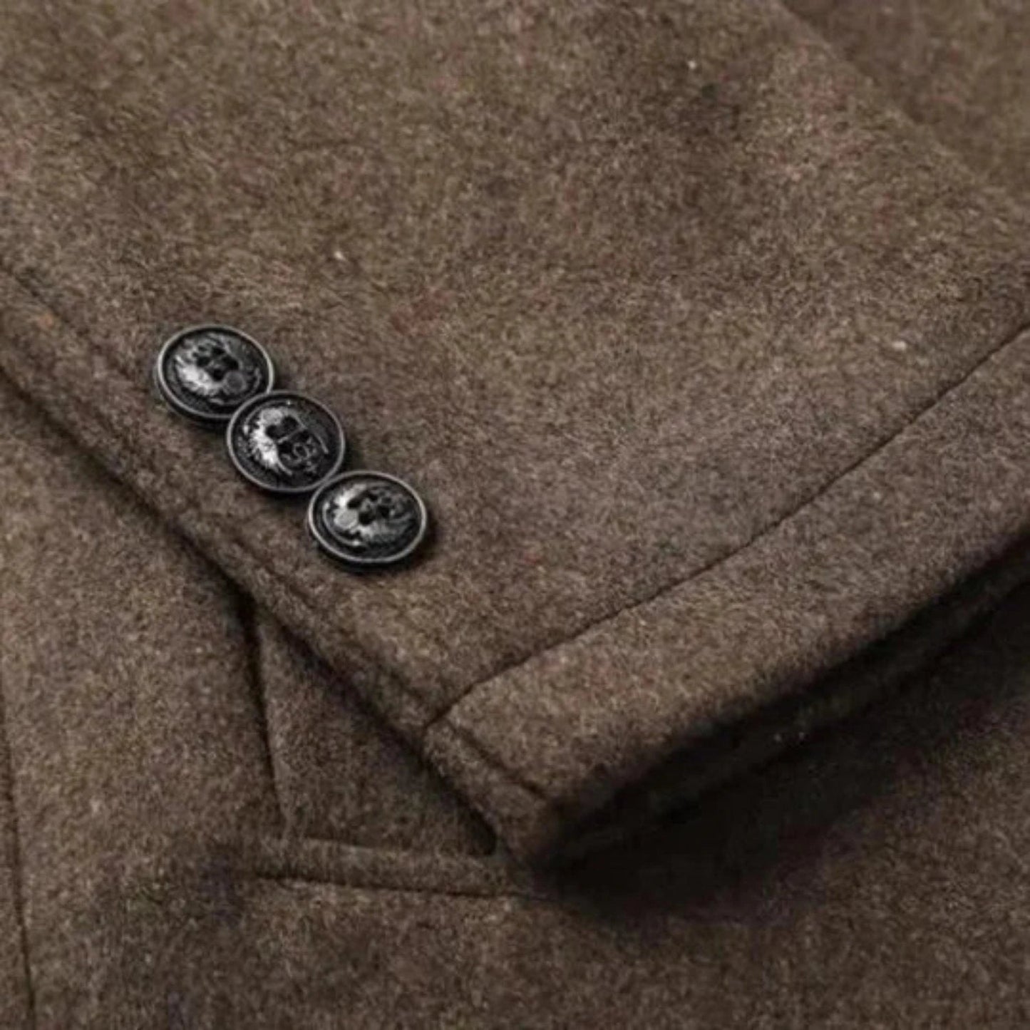 Cappotto da uomo con collo alla coreana