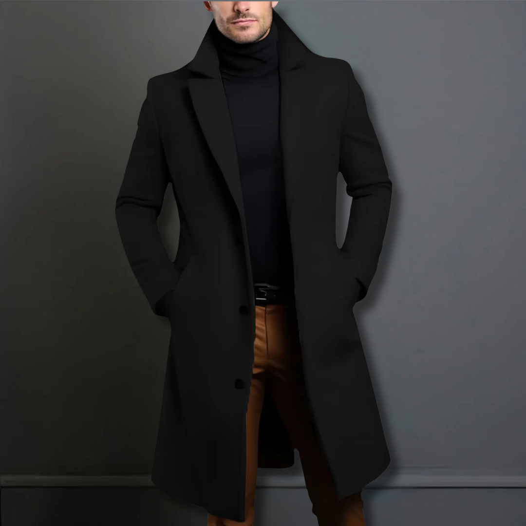 Cappotto da Uomo in Lana – Cappotto Invernale Lungo Classico per Look Eleganti o Casual