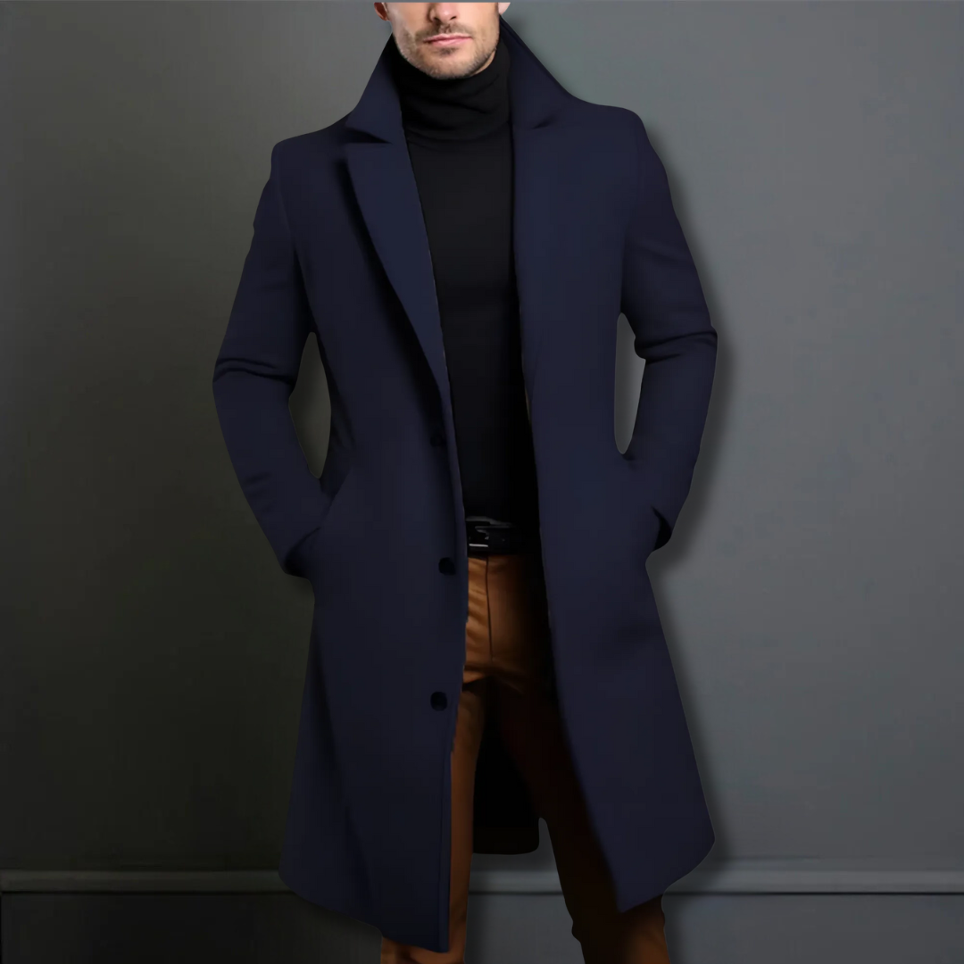 Cappotto da Uomo in Lana – Cappotto Invernale Lungo Classico per Look Eleganti o Casual