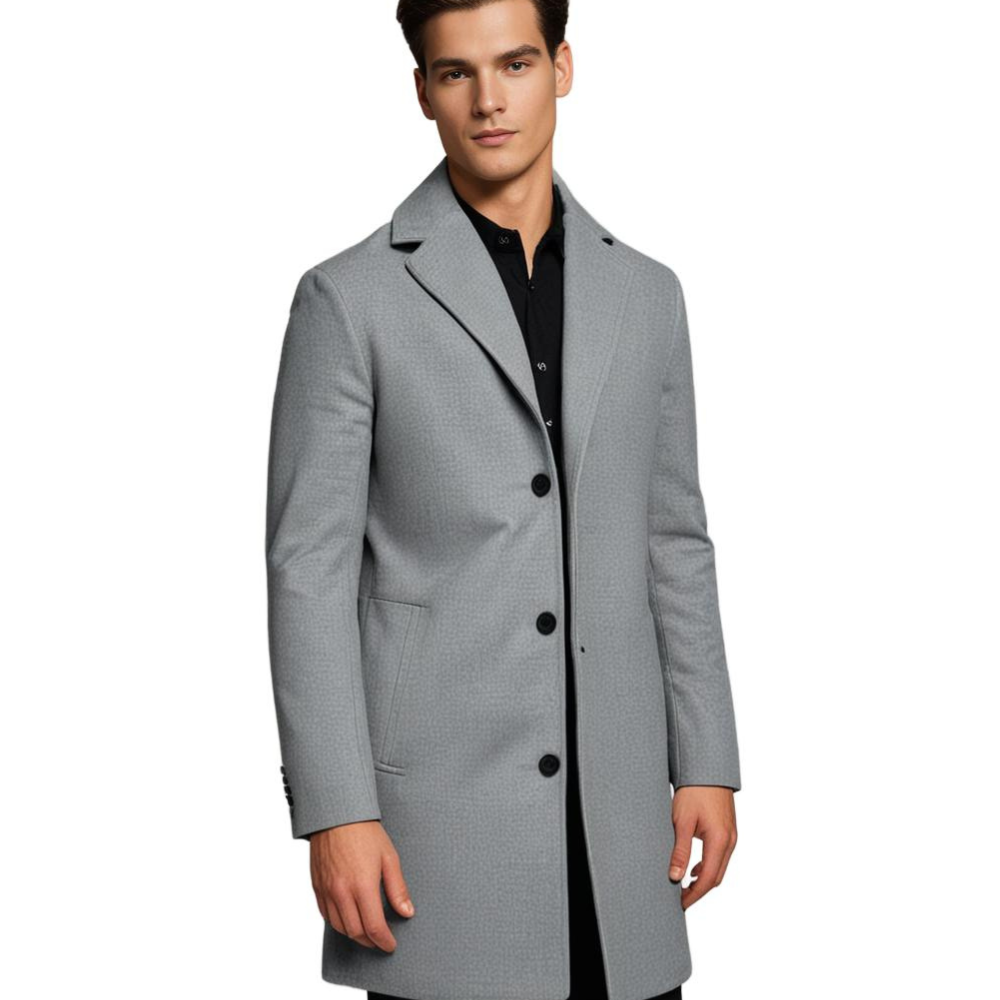 Cappotto da Uomo in Lana – Cappotto Invernale Lungo Classico per Look Eleganti o Casual