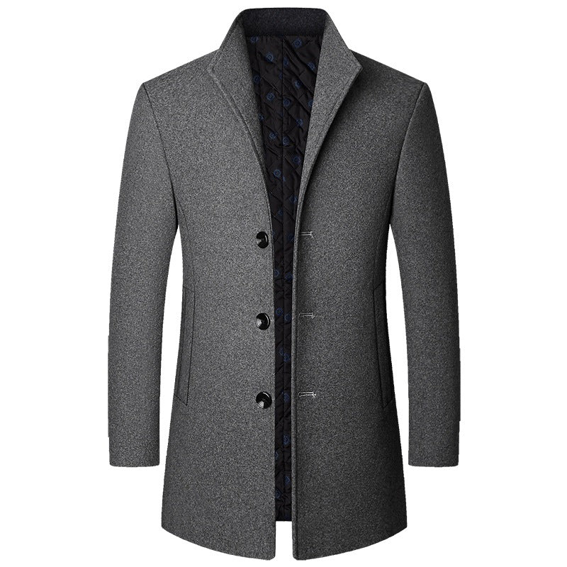Cappotto Elegante in Tessuto Lussuoso e Imbottito