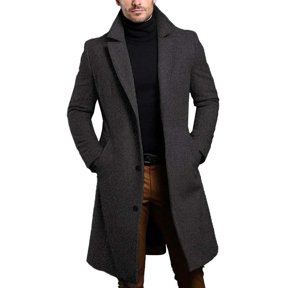 Cappotto Lungo da Uomo con Revers