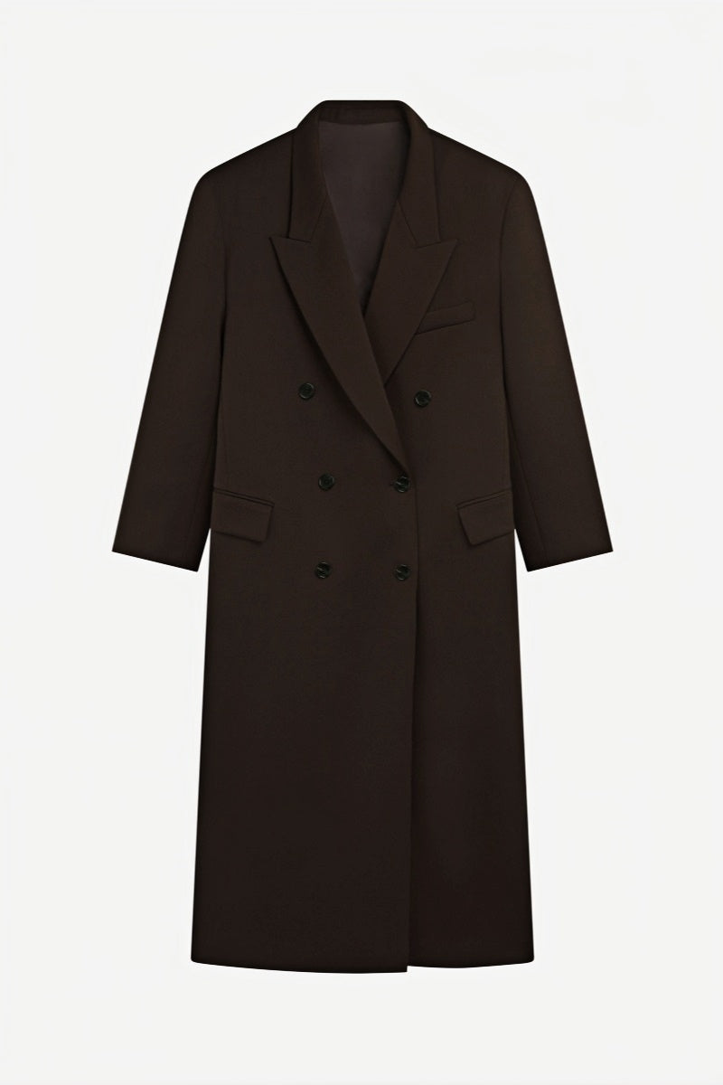 Cappotto Lungo Doppio Petto da Donna Oversize