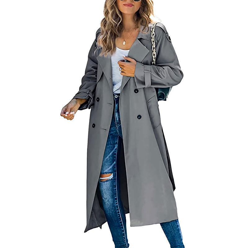 Cappotto Lungo Doppiopetto da Donna