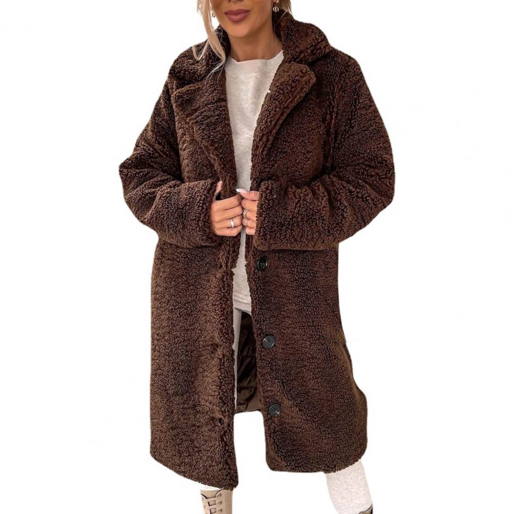 Cappotto lungo invernale Teddy da donna
