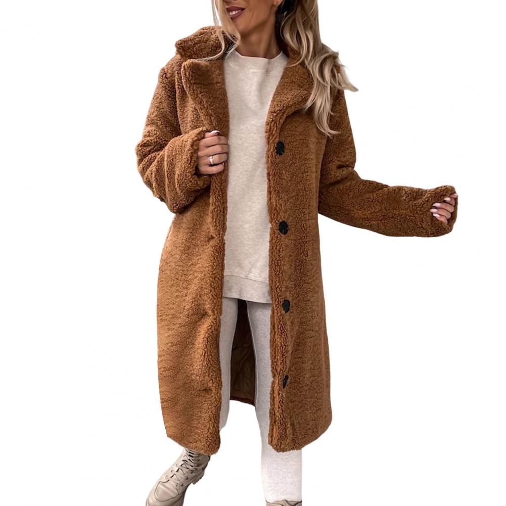 Cappotto lungo invernale Teddy da donna