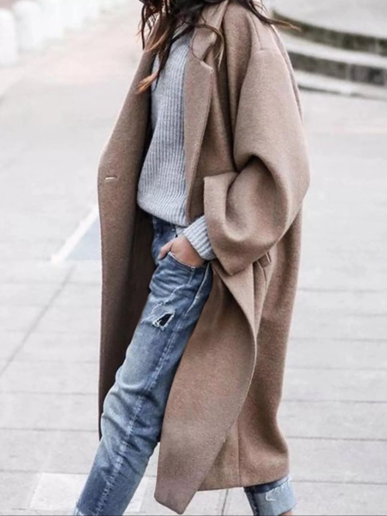 Cappotto lungo oversized da donna