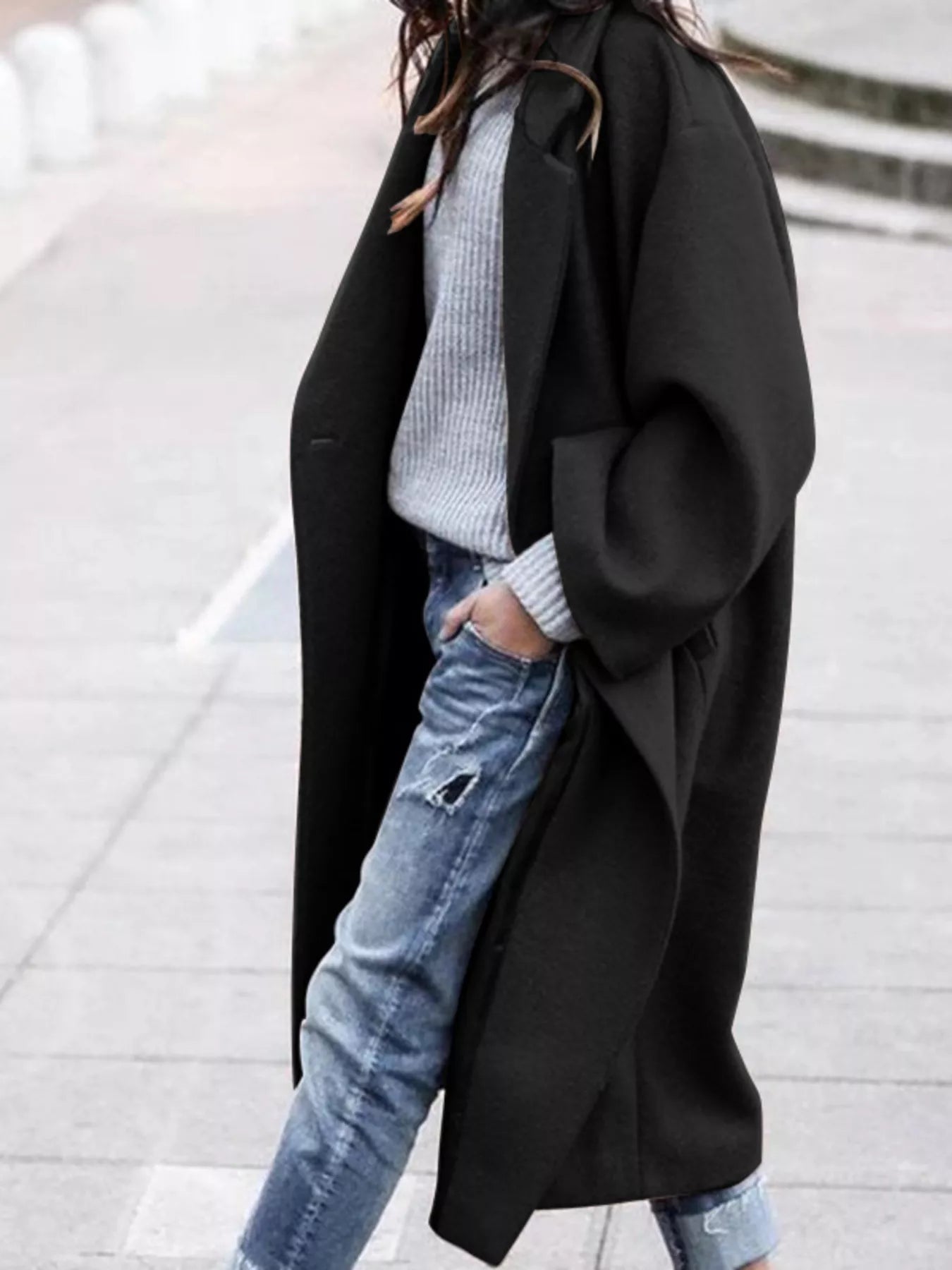 Cappotto lungo oversized da donna