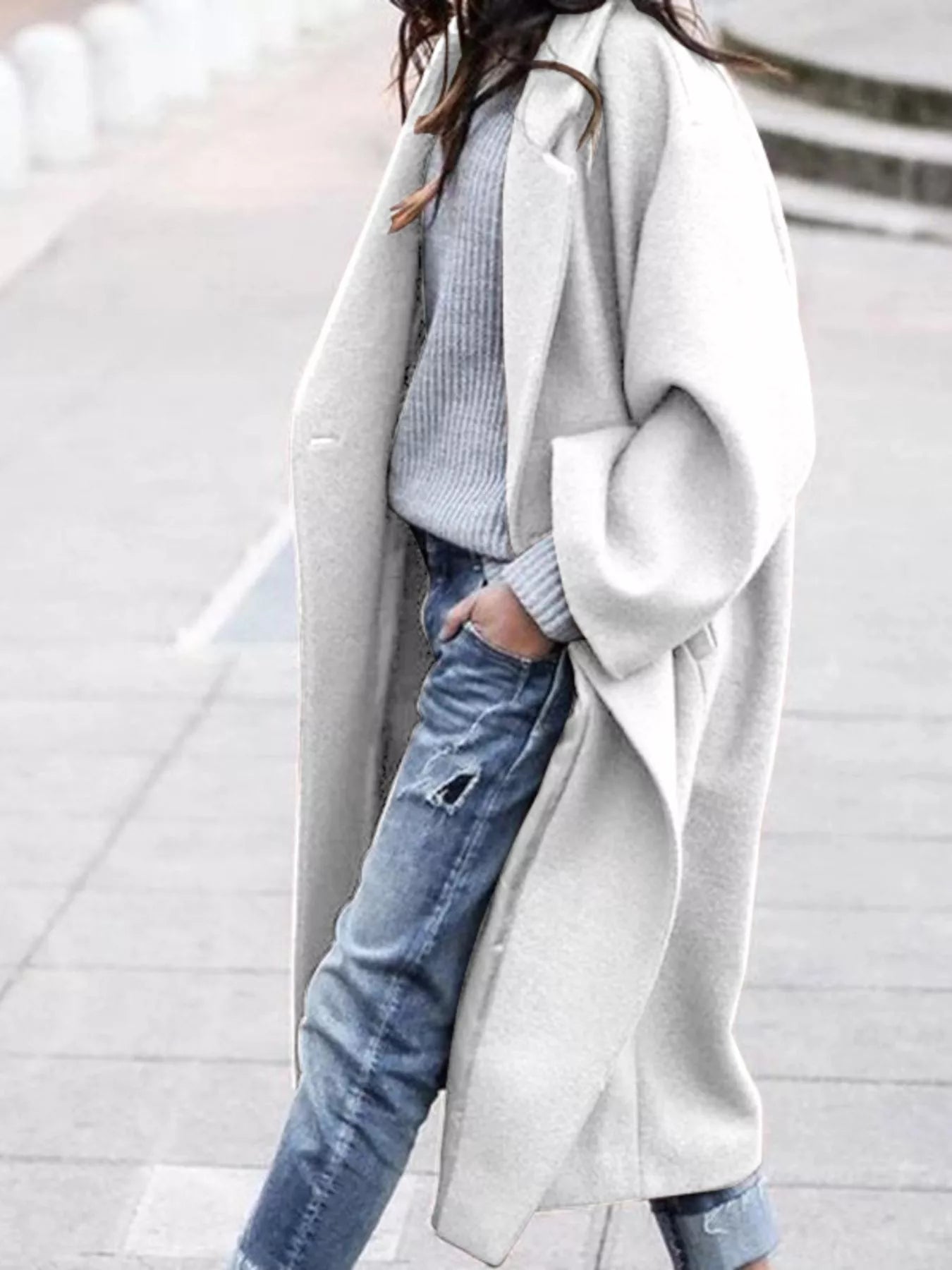 Cappotto lungo oversized da donna