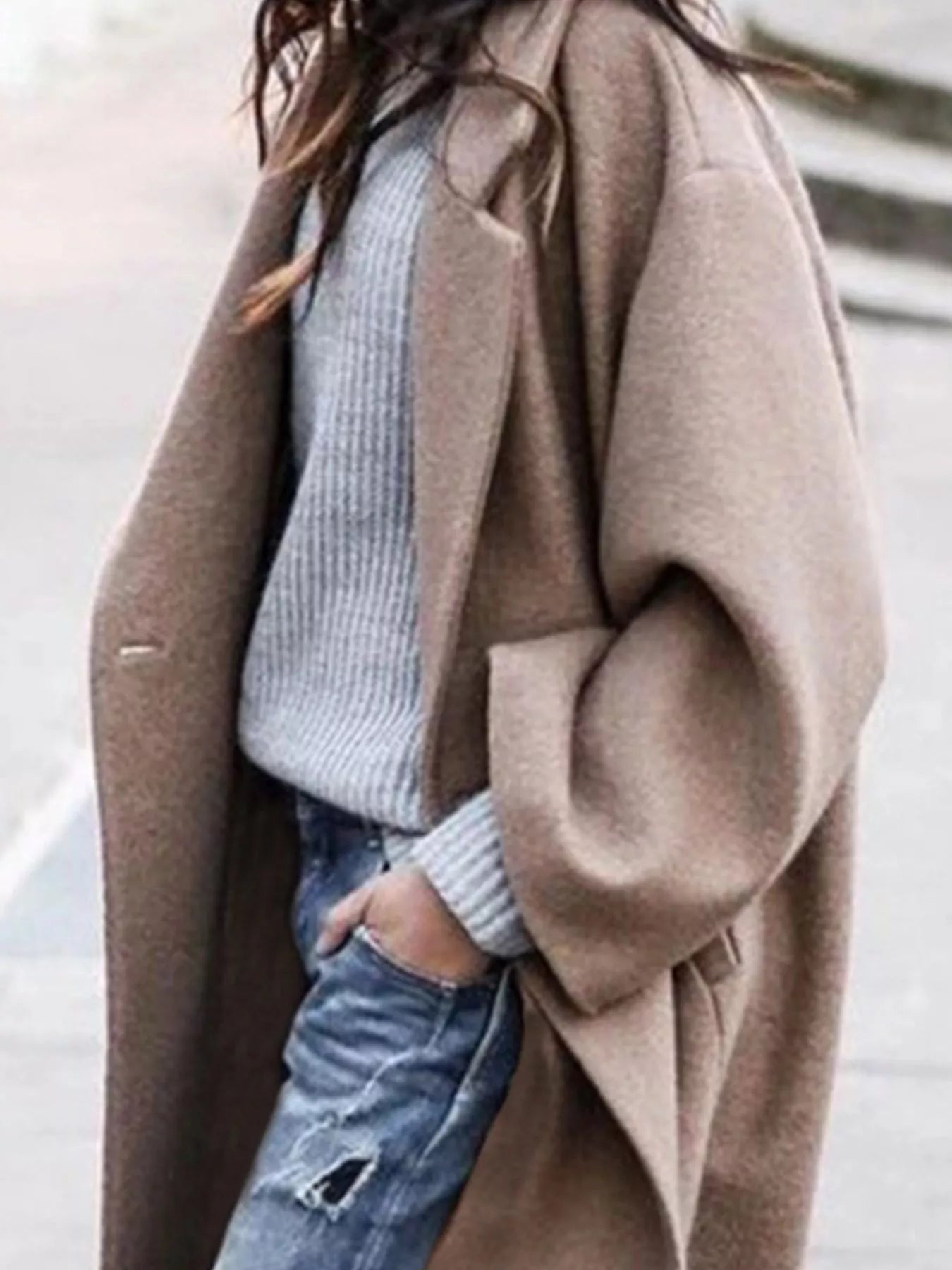 Cappotto lungo oversized da donna
