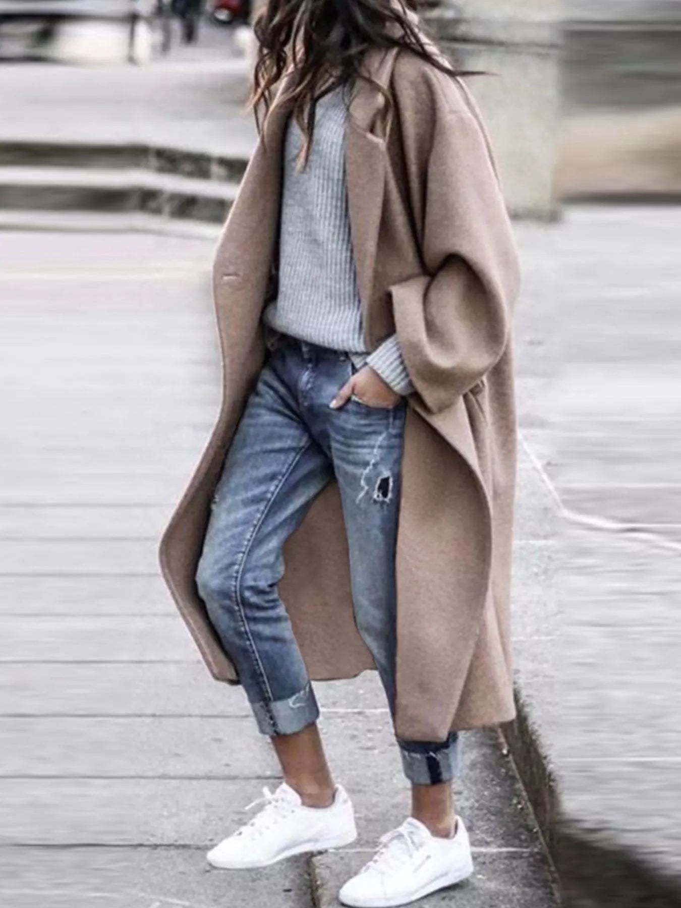 Cappotto lungo oversized da donna