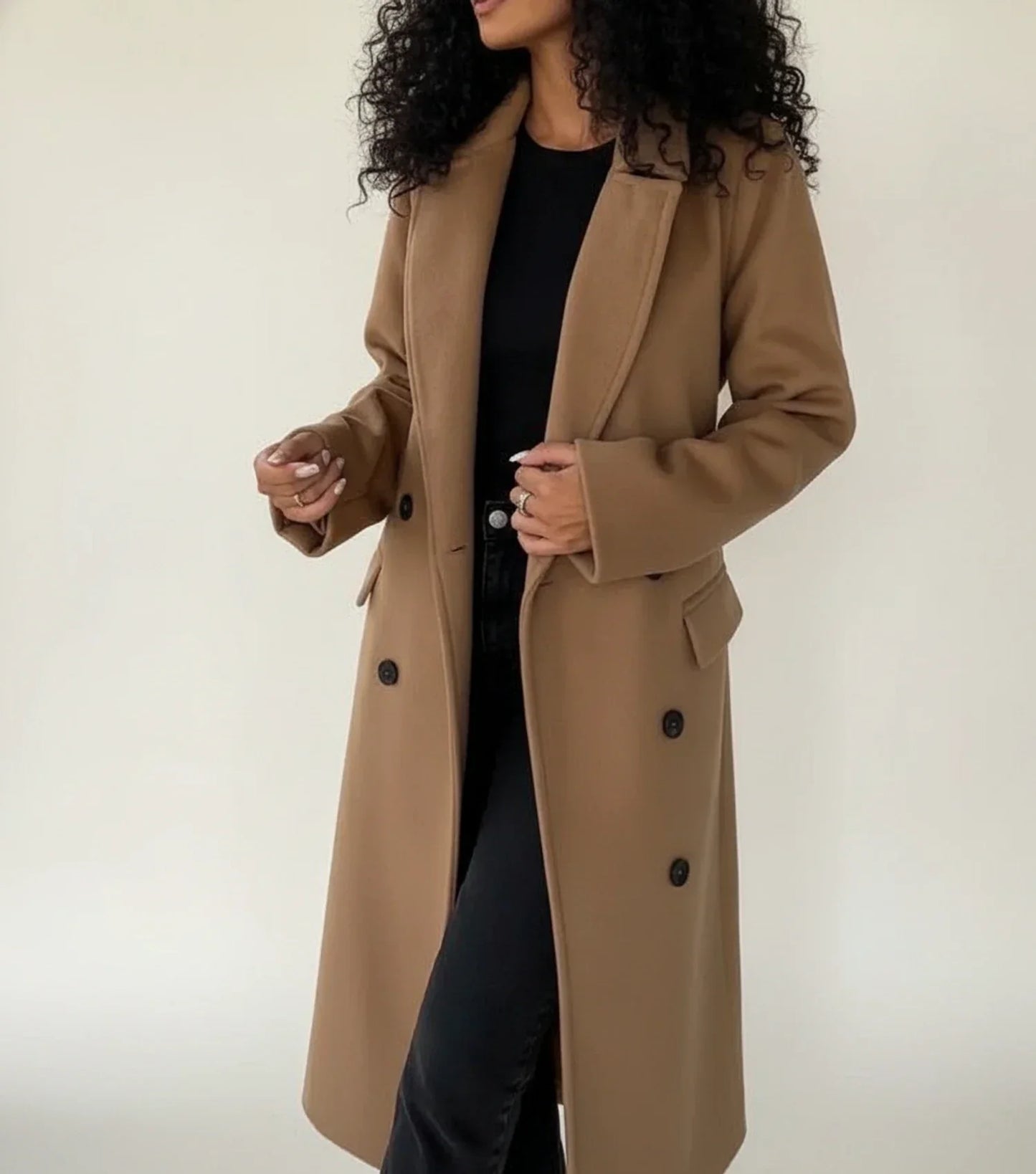 Cappotto Midi Invernale da Donna con Cintura