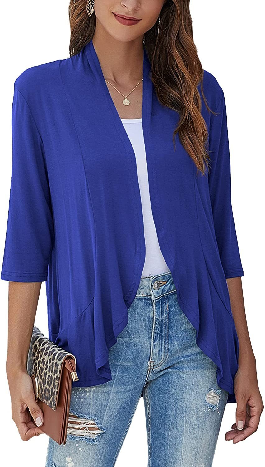 Cardigan aperto drappeggiato