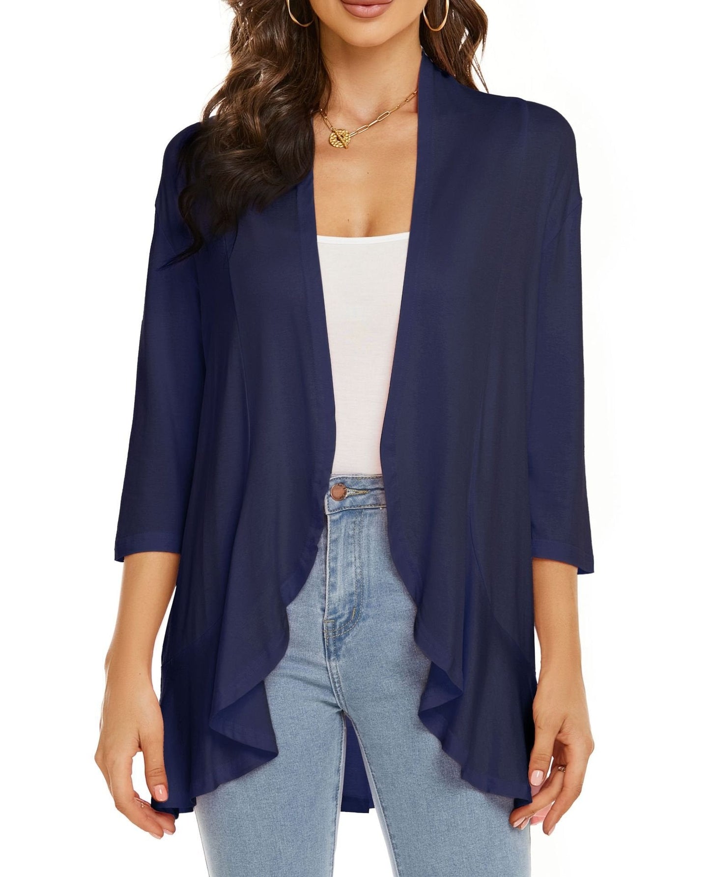 Cardigan aperto drappeggiato