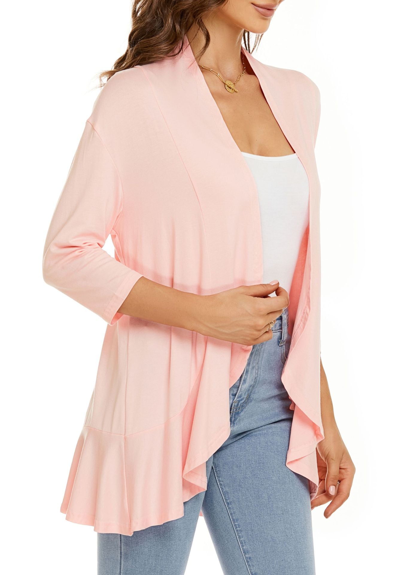 Cardigan aperto drappeggiato