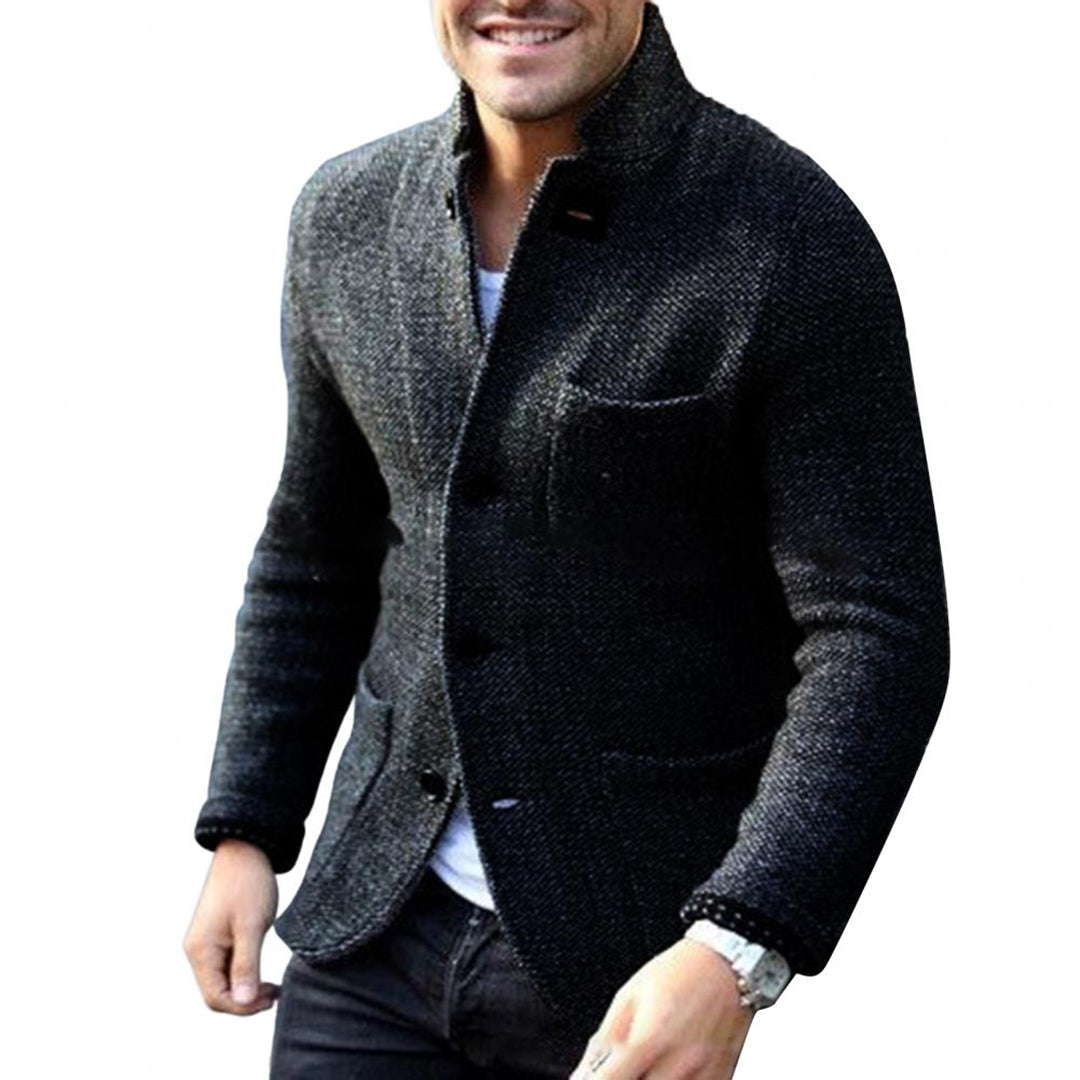 Cardigan Blazer da Uomo in Maglia a Rilievo